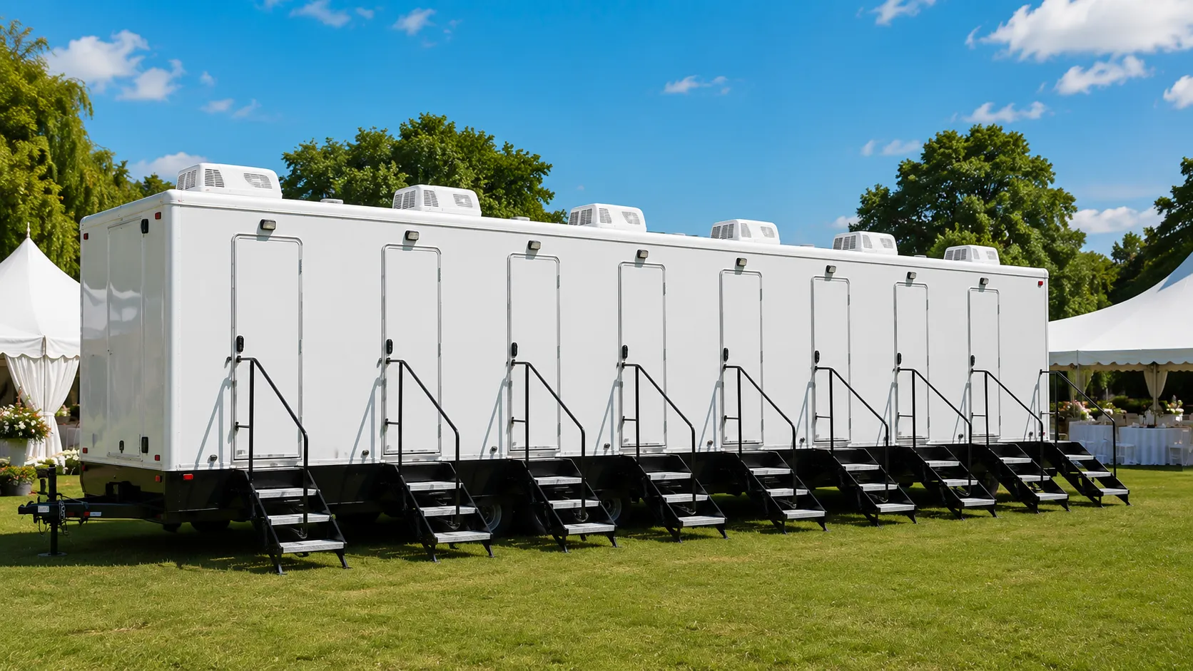 8 Stall Restroom Trailer in Laguna Niguel, CA